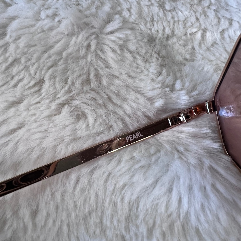 VonZipper Pearl Octagon Sunglasses Rose Gold Pink Lens Geometric Retro Shades - Picture 6 of 9